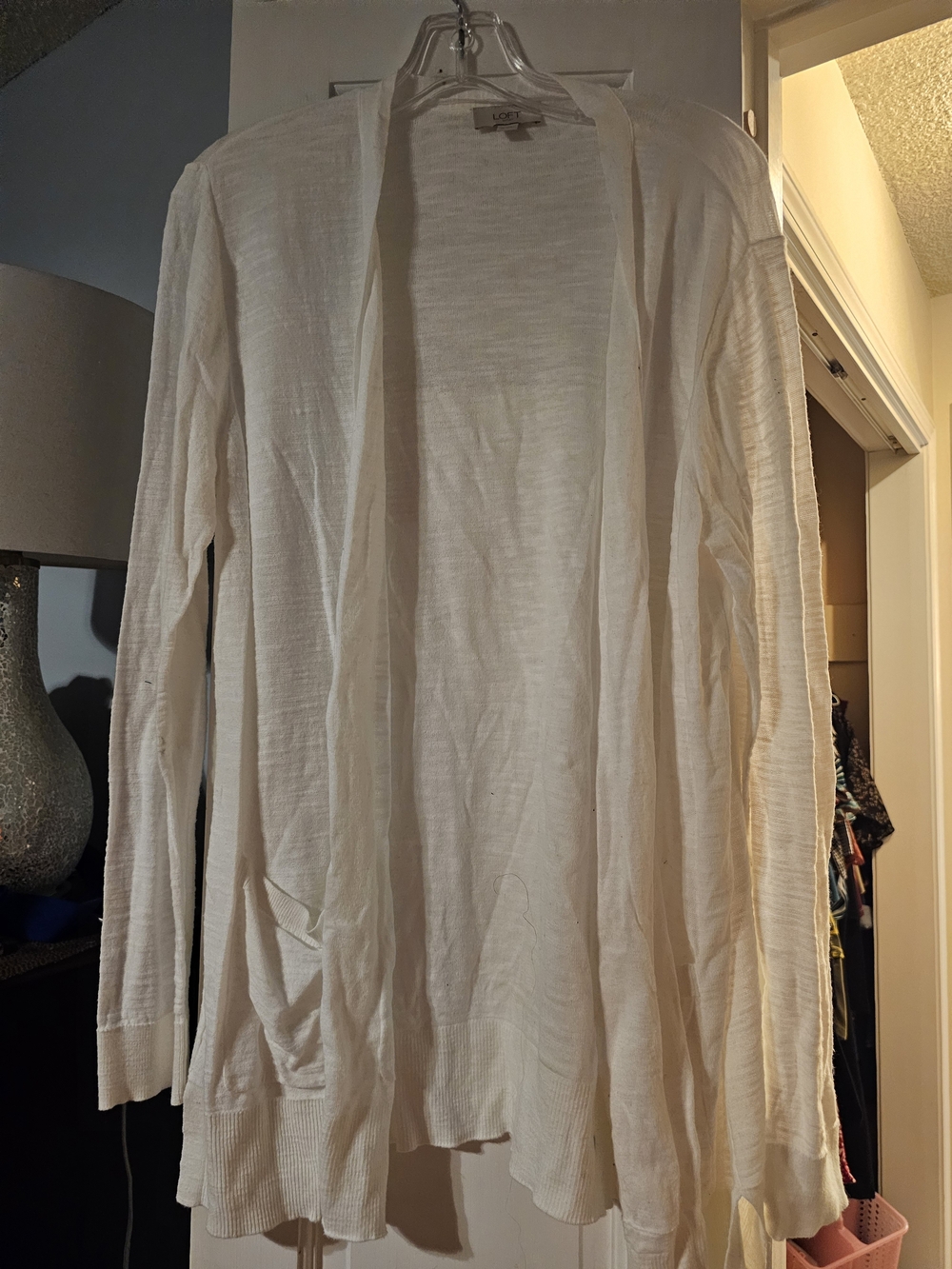 4/$25 LOFT Cream Open-Front Women's Cardigan